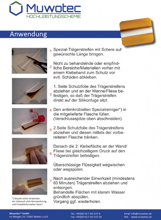 Anwendungsbild von Spezialträgerstreifen für FG 1 / FGC 24cm